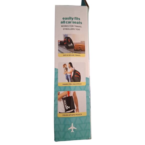 Hoovy Safe & Secure Travel Car Seat Bag Black W/ Adjustable Straps Baby Toddler - Picture 3 of 5